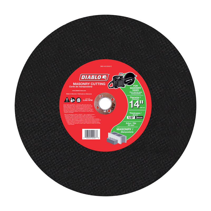 Diablo 14 in. D X 20 mm Silicon Carbide Masonry Cut-Off Disc