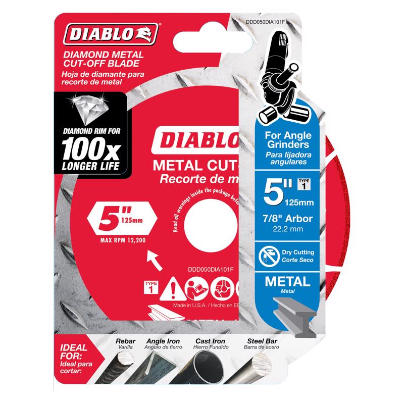 Diablo 5 in. D X 7/8 in. Diamond Metal Cut-Off Wheel