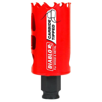 Diablo Snap-Lock Plus 1-1/2 in. Carbide Tipped 2-3/8 in. L X 3/8 in. D Hole Saw
