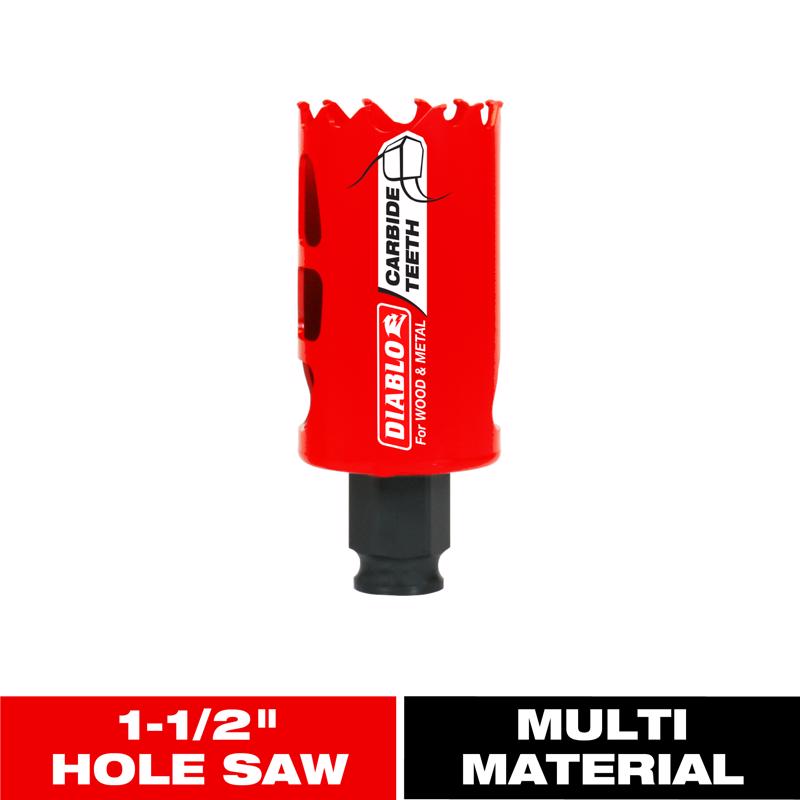 Diablo Snap-Lock Plus 1-1/2 in. Carbide Tipped 2-3/8 in. L X 3/8 in. D Hole Saw