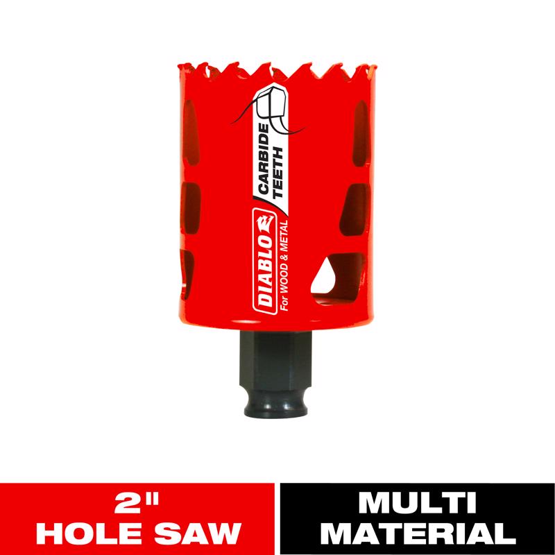 Diablo Snap-Lock Plus 2 in. Carbide Tipped 2-3/8 in. L X 3/8 in. D Hole Saw