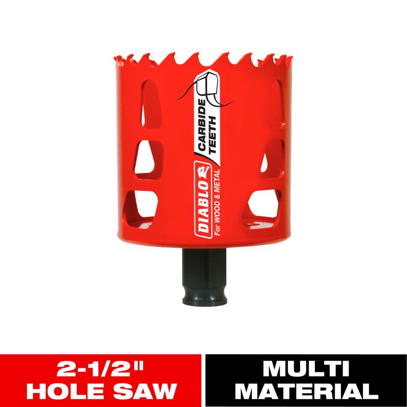 Diablo Snap-Lock Plus 2-1/2 in. Carbide Tipped 2-3/8 in. L X 3/8 in. D Hole Saw
