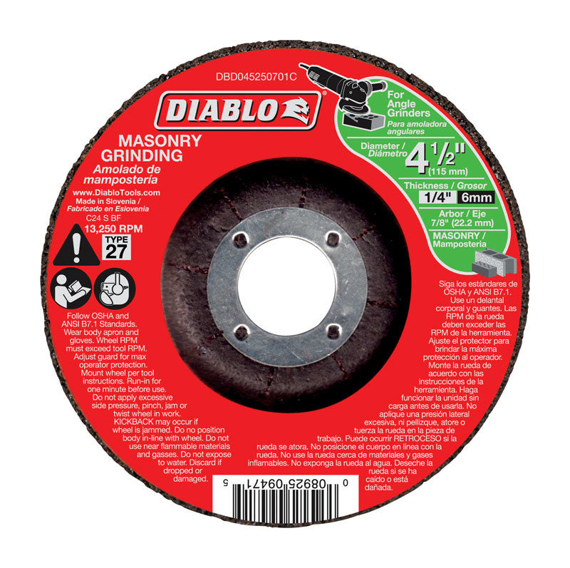 Diablo 4-1/2 in. D X 7/8 in. Silicon Carbide Masonry Circular Cut-Off Disc