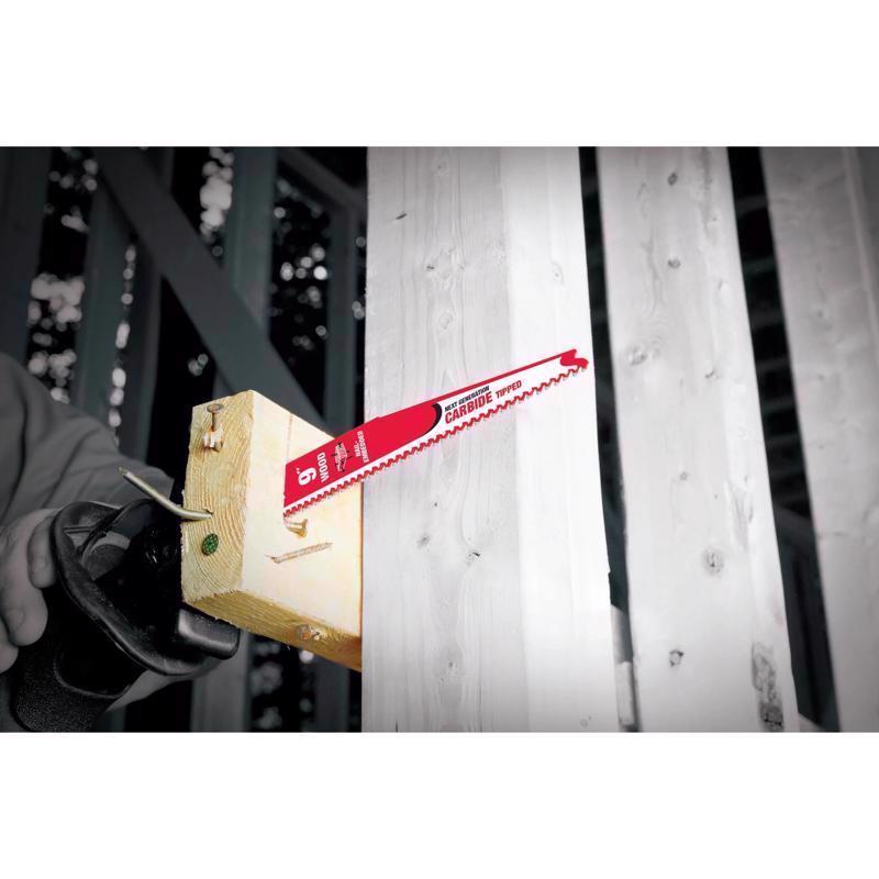 Diablo Demo Demon 12 in. Carbide Tipped Nail-Embedded Wood Reciprocating Saw Blade 5/7 TPI 3 pk