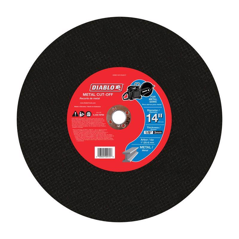 Diablo 14 in. D X 1 in. Aluminum Oxide High Speed Metal Cut-Off Disc