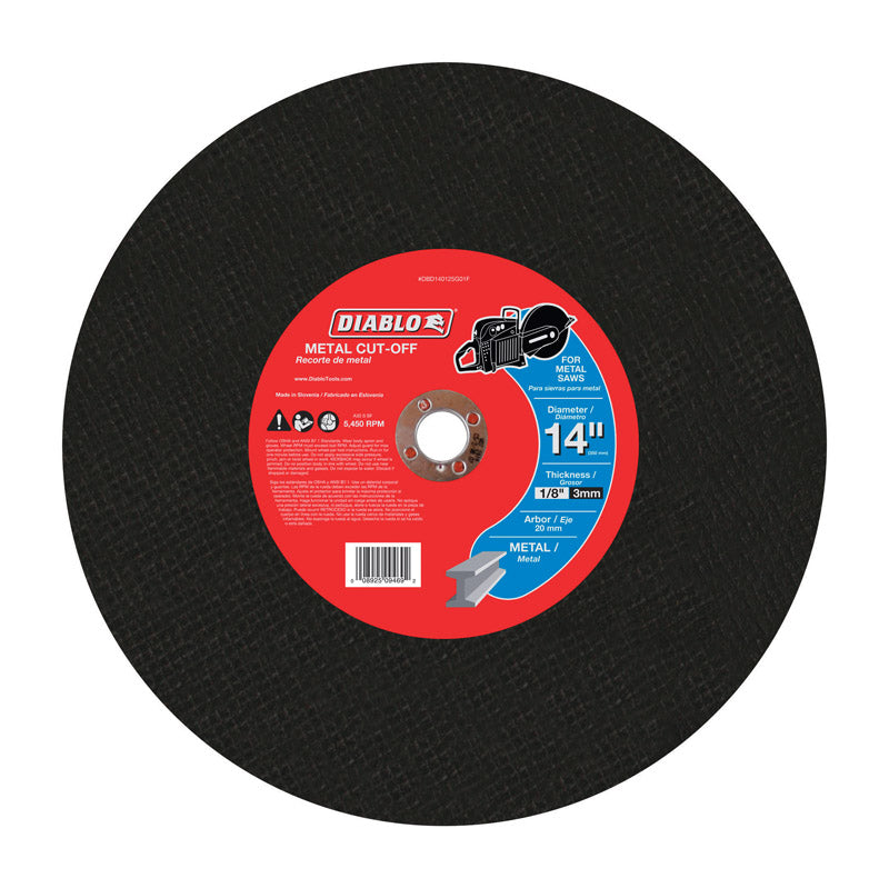 Diablo 14 in. D X 20 mm Aluminum Oxide High Speed Metal Cut-Off Disc