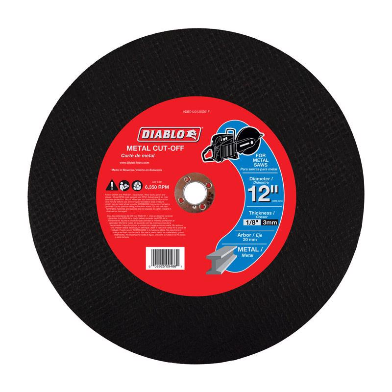 Diablo 12 in. D X 20 mm Aluminum Oxide High Speed Metal Cut-Off Disc