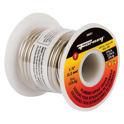 Forney 8 oz Lead-Free Plumbing Wire Solder 1/8 in. D Tin/Copper/Silver
