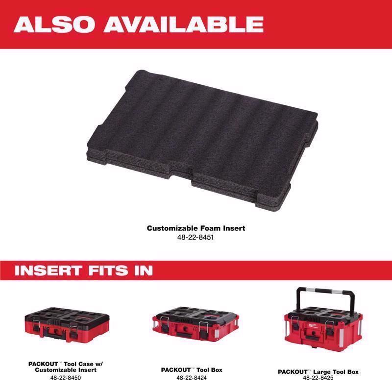 Milwaukee Packout 22 in. Modular Large Portable Tool Box Black/Red