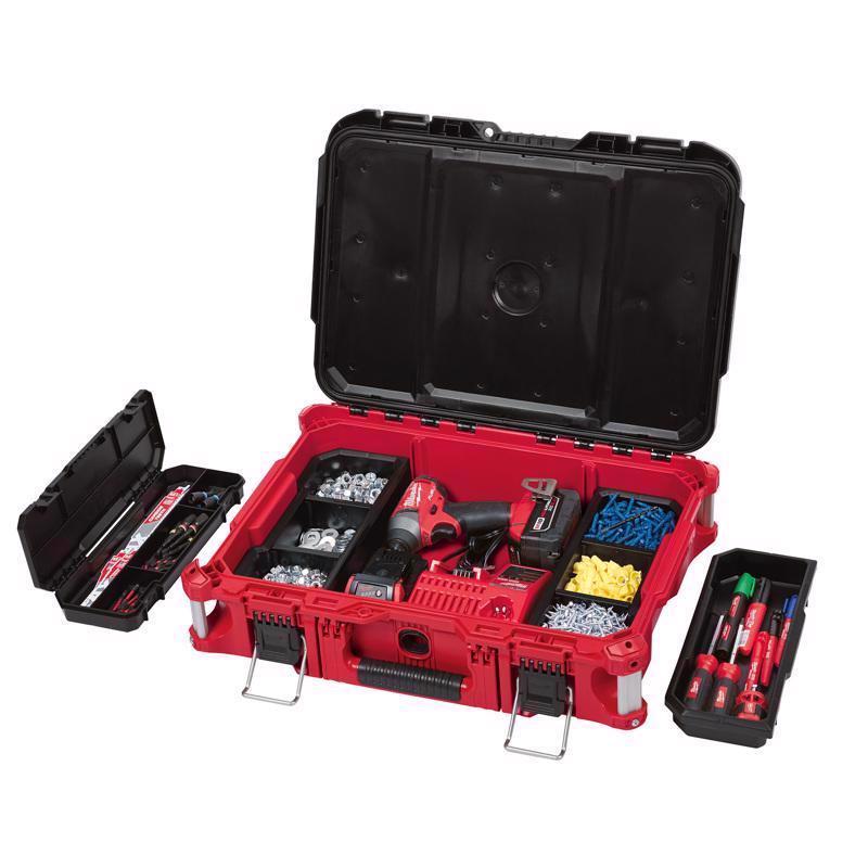 Milwaukee Packout 22 in. Medium Tool Box Black/Red