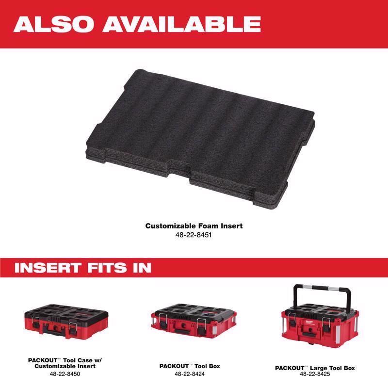 Milwaukee Packout 22 in. Medium Tool Box Black/Red