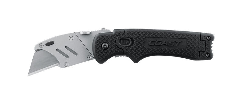 Coast Double Lock Pro 6.81 in. Folding Razor Knife Black