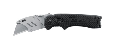 Coast Double Lock Pro 6.81 in. Folding Razor Knife Black
