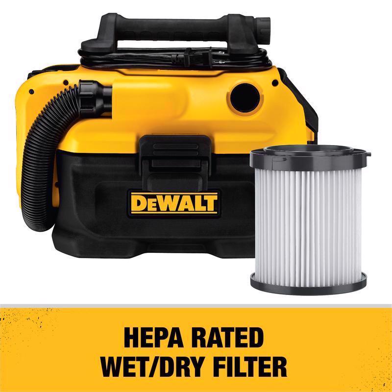 DeWalt 20V MAX 2 gal Corded/Cordless Wet/Dry Vacuum Tool Only 8 amps 20 V