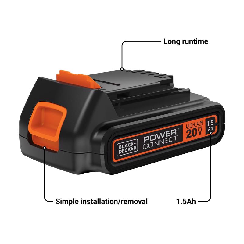 Black+Decker 20V MAX LBXR20 1.5 Ah Lithium-Ion Battery