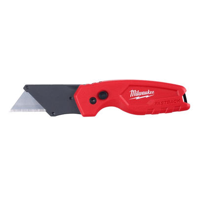 Milwaukee Fastback 6.15 in. Press and Flip Folding Compact Utility Knife Red