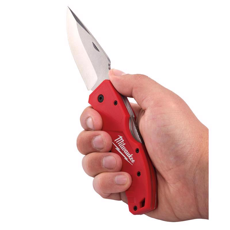 Milwaukee 7-1/4 in. Lockback Folding Pocket Knife Red