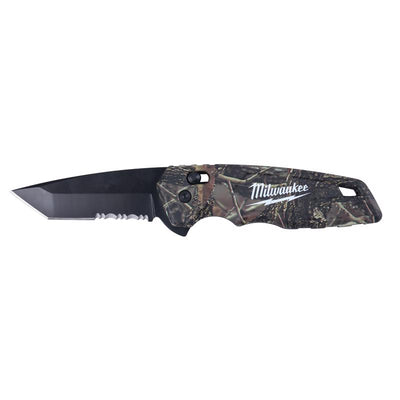 Milwaukee Fastback 7-3/4 in. Flip Folding Spring Assisted Pocket Knife Camouflage
