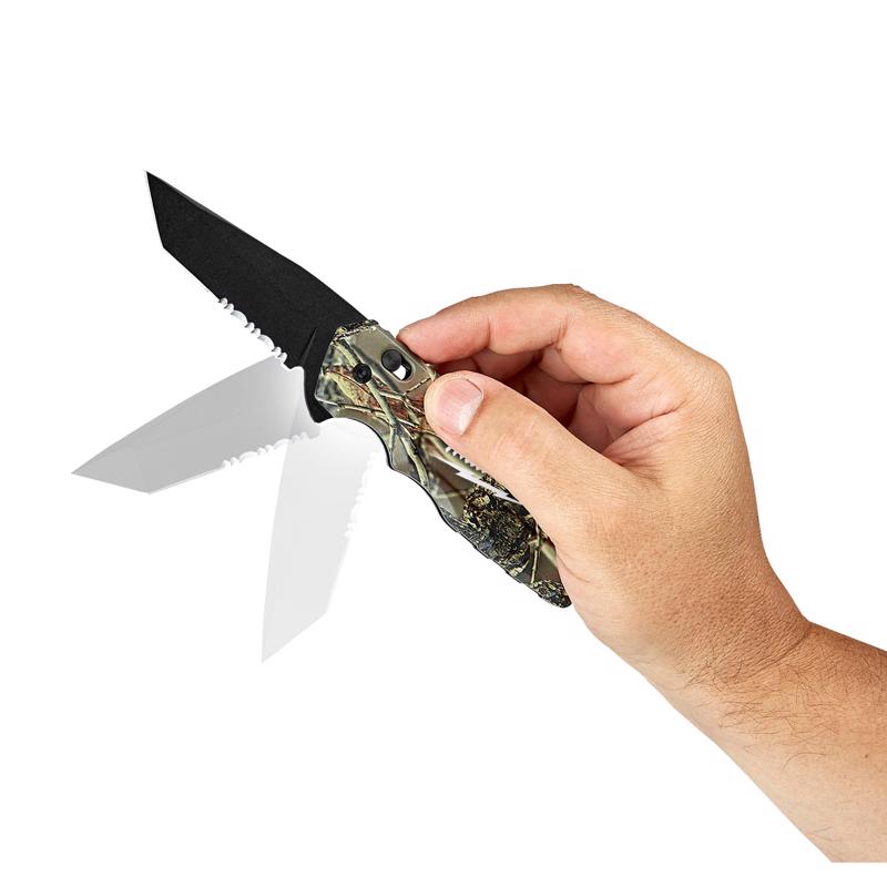 Milwaukee Fastback 7-3/4 in. Flip Folding Spring Assisted Pocket Knife Camouflage