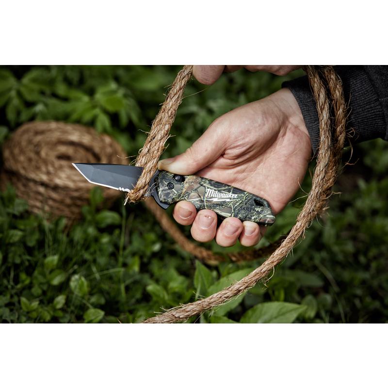 Milwaukee Fastback 7-3/4 in. Flip Folding Spring Assisted Pocket Knife Camouflage