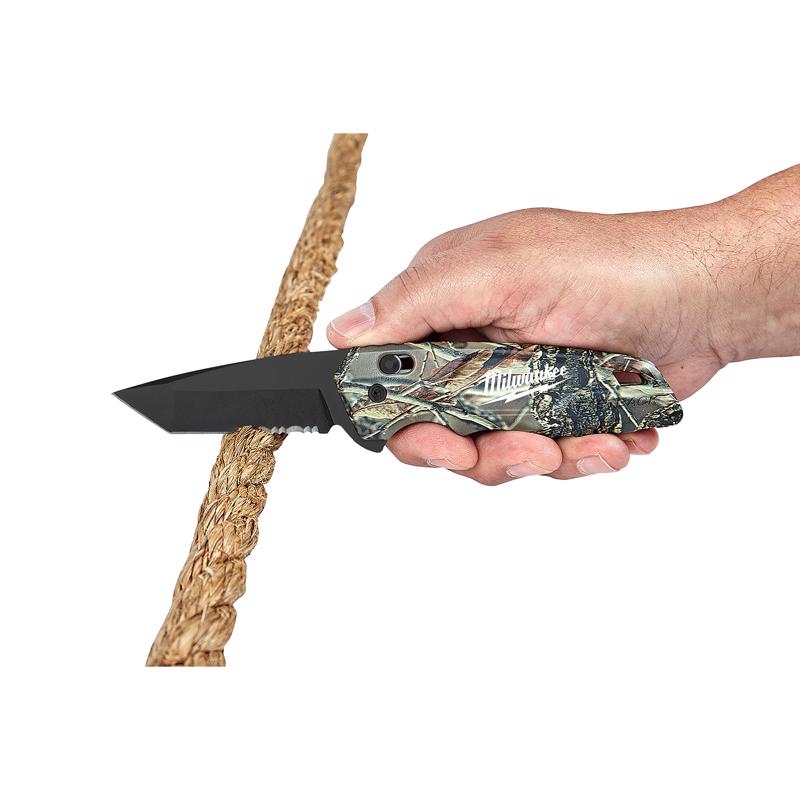 Milwaukee Fastback 7-3/4 in. Flip Folding Spring Assisted Pocket Knife Camouflage
