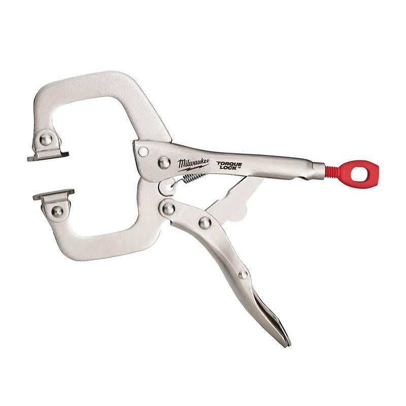 Milwaukee Torque Lock 3-1/2 in. X 4 in. D Locking C-Clamp with Swivel Pads 400 lb