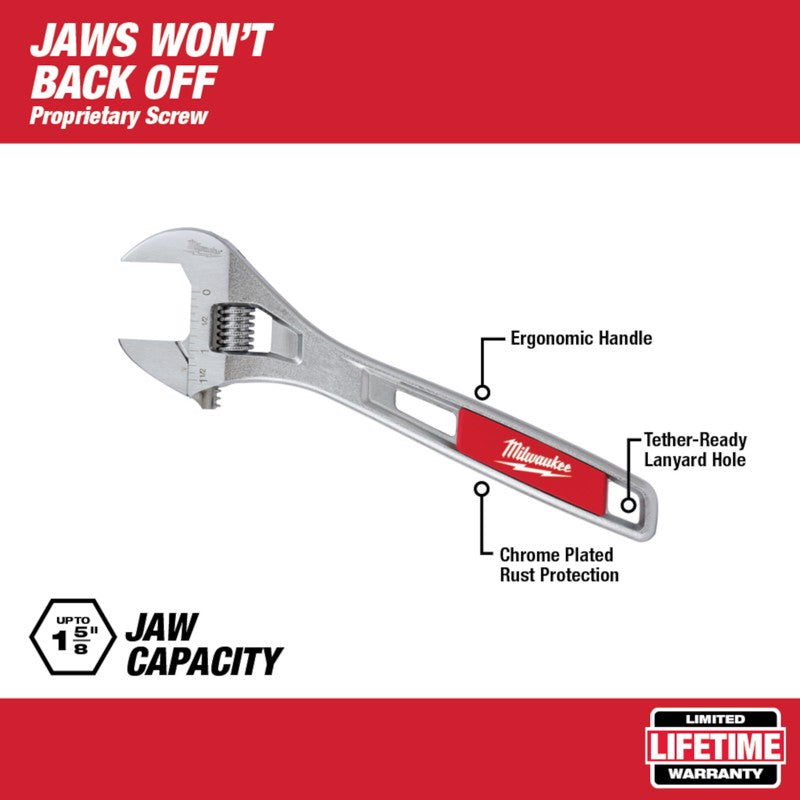 Milwaukee SAE Adjustable Wrench 14.2 in. L