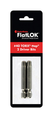 FastenMaster FlatLOK Torx Ttap No. 40 X 2 in. L Driver Bit Steel 2 pc