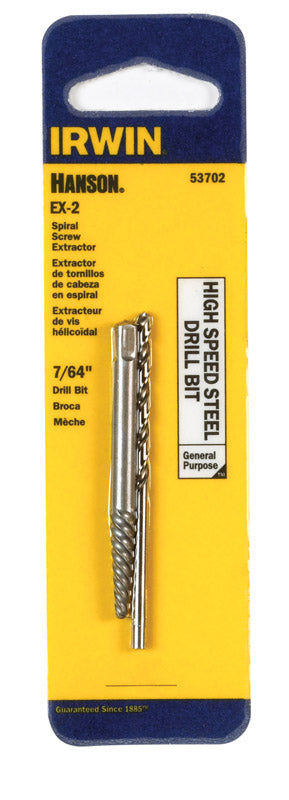 Irwin Hanson 7/64 in. X 7/64 in. D High Speed Steel Drill Bit Extractor Set 5.4 in.