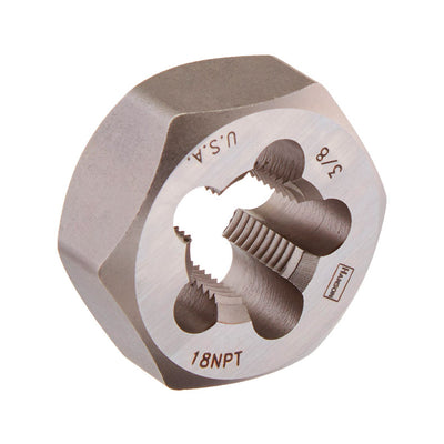 Irwin Hanson Carbon Steel SAE Hexagon Die 3/8 in. 3/8-18