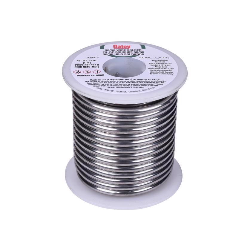 Oatey 16 oz Solid Wire Solder 0.125 in. D Tin/Lead 50/50