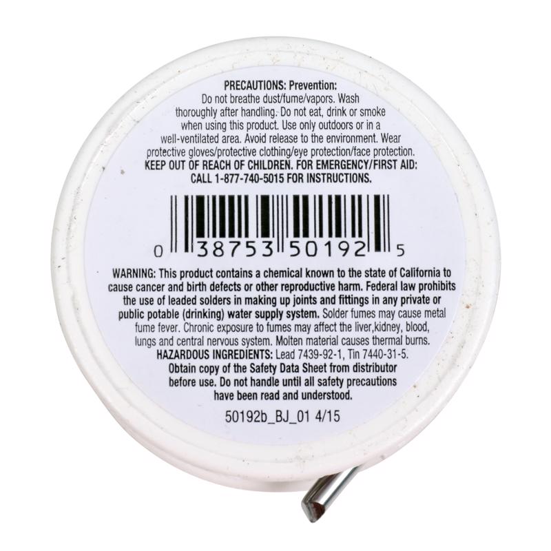 Oatey 8 oz Solid Wire Solder 0.125 in. D Tin/Lead 50/50