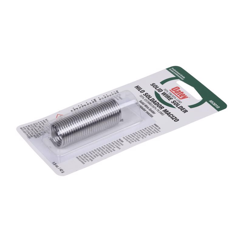 Oatey 1.5 oz Solid Wire Solder 0.75 in. D Tin/Lead 50/50