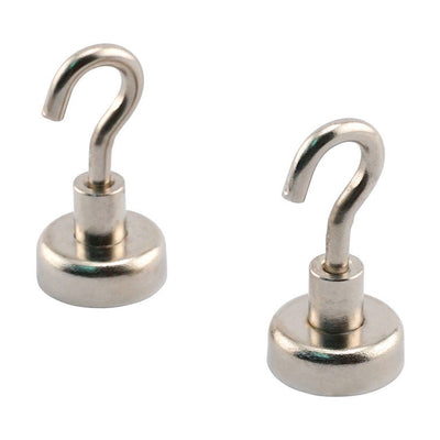 Magnet Source 1.4 in. L X .787 in. W Silver Magnetic Hook 28 lb. pull 2 pc