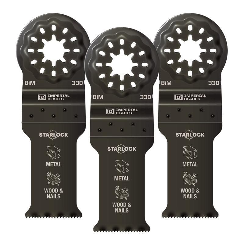 Imperial Blades Starlock 1-1/10 in. L Bi-Metal Oscillating Saw Blade 3 pk