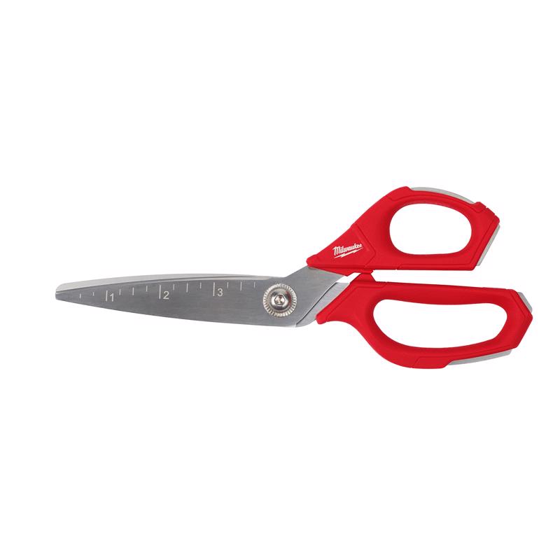 Milwaukee 9 in. Iron Carbide Smooth Straight Jobsite Scissors