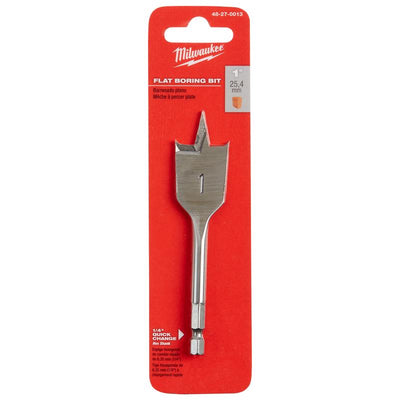 Milwaukee 4.5 in. L Carbon Steel Flat Boring Bit Hex Shank 1 pk 48-27-0013