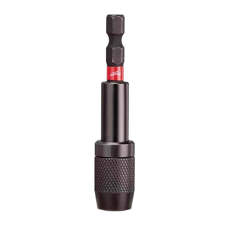 Milwaukee Shockwave 2.88 in. Alloy Steel Impact Magnetic Locking Bit Holder 1/4 in. Hex Shank