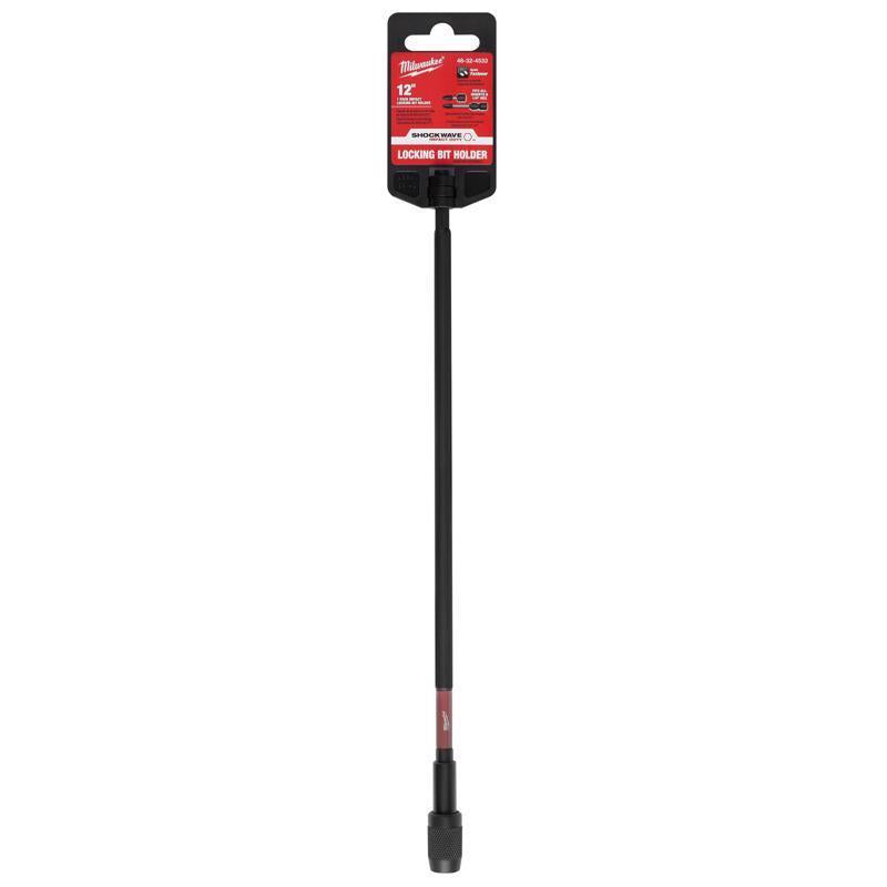 Milwaukee Shockwave 12 in. Alloy Steel Impact Magnetic Locking Bit Holder 1/4 in. Hex Shank