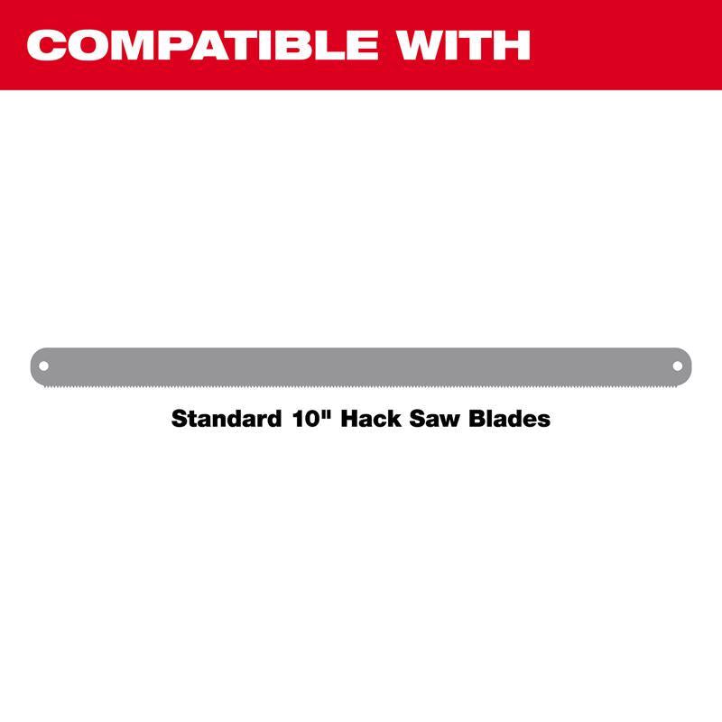 Milwaukee 10 in. Bi-Metal Compact Hacksaw Black/Red