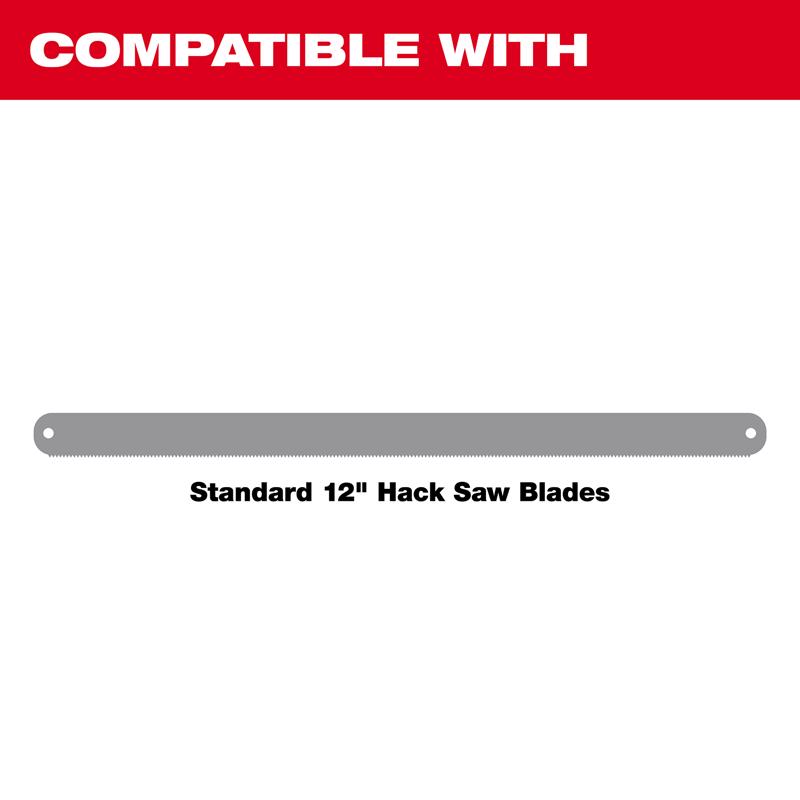 Milwaukee 12 in. Bi-Metal High Tension Hacksaw Red