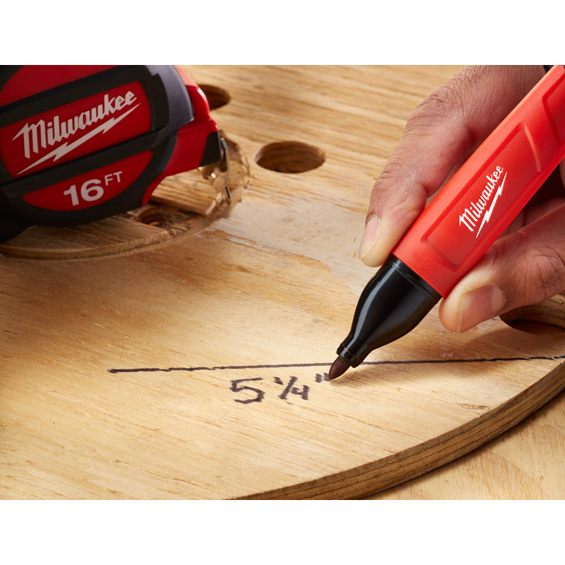 Milwaukee INKZALL Black Medium Tip Jobsite Marker 2 pk