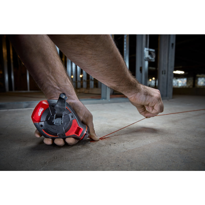 Milwaukee 3 oz Red Bold Chalk and Reel Set 100 ft. Red/White Bold Line