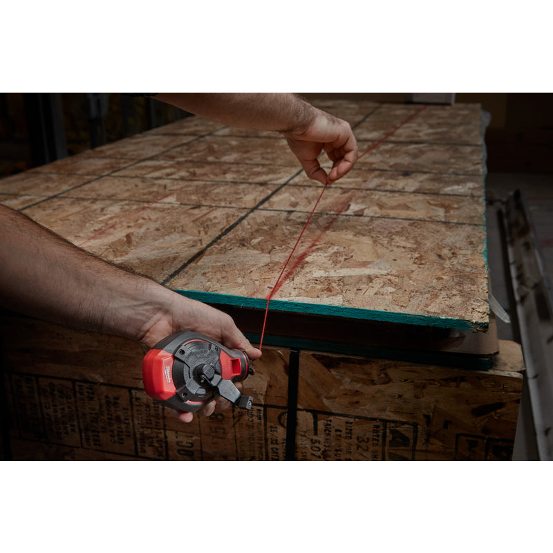 Milwaukee 3 oz Red Bold Chalk and Reel Set 100 ft. Red/White Bold Line