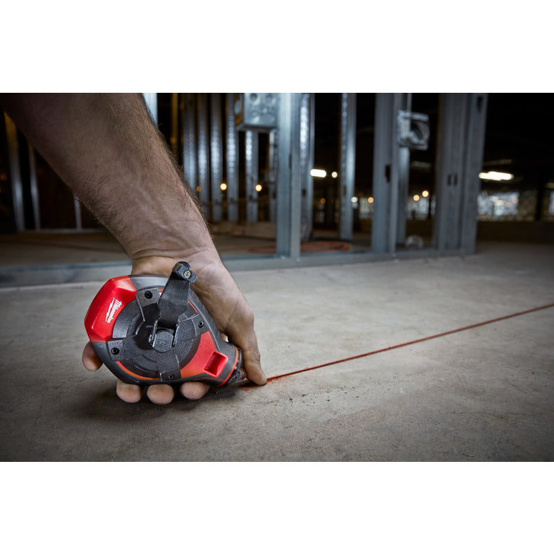 Milwaukee 3 oz Red Bold Chalk and Reel Set 100 ft. Red/White Bold Line