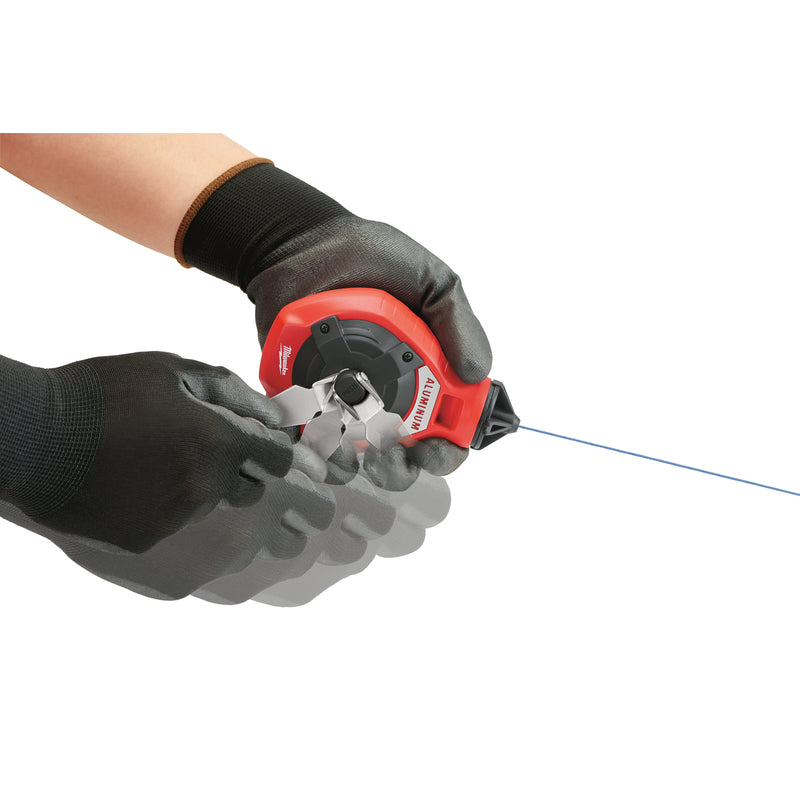 Milwaukee Precision Chalk Line Reel 100 ft. Red/White Fine Line