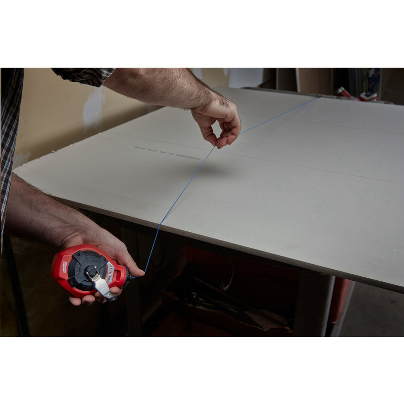 Milwaukee Precision Chalk Line Reel 100 ft. Red/White Fine Line