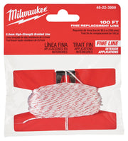 Milwaukee Fine Replacement Chalk String 100 ft. Red/White Fine Line