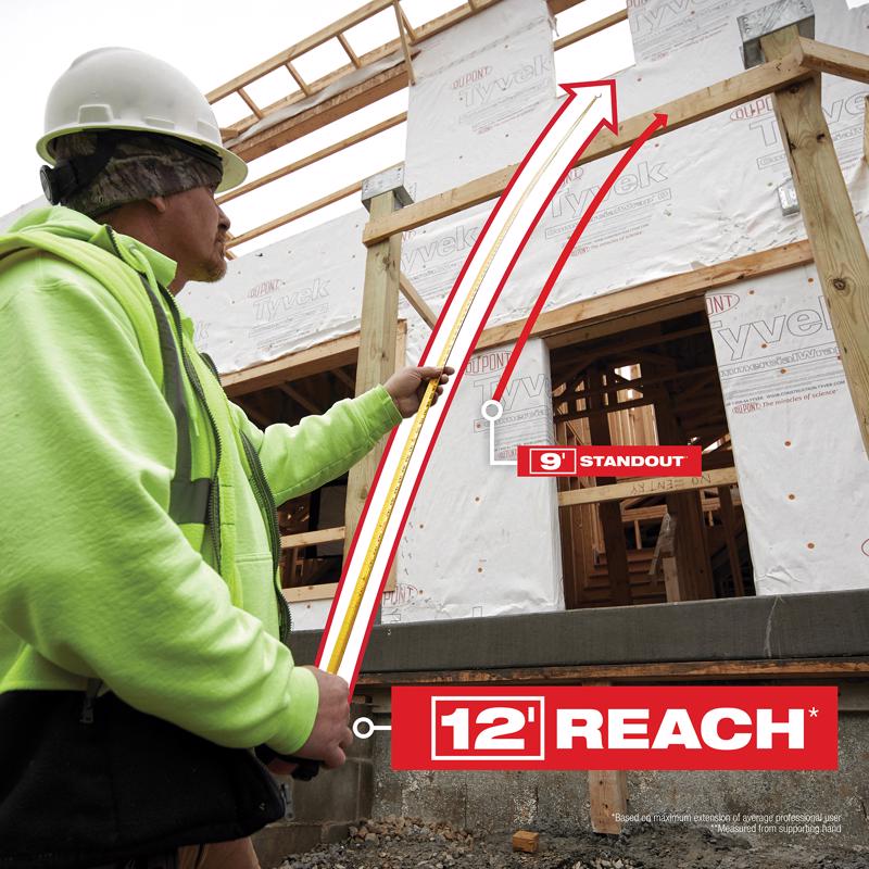Milwaukee 12 ft. L X 1.32 in. W Compact Tape Measure