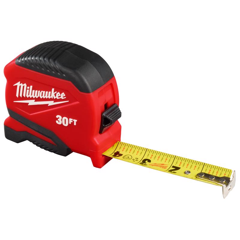 Milwaukee 30 ft. L X 1.65 in. W Compact Tape Measure